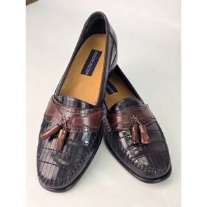 Giorgio Brutini Women's Loafers Size 13 Black Brown Tassel Slip On Dress Shoes